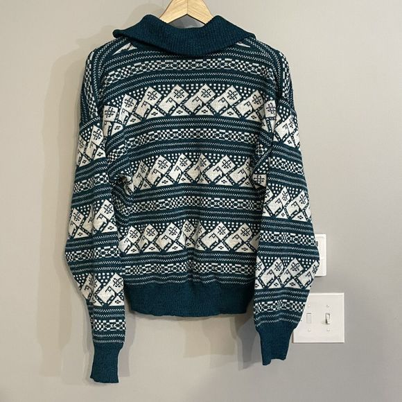 Vintage Rob‎ Winter Cardigan Sweater Full Zip Pockets Grandpacore Medium EUC - Picture 5 of 11